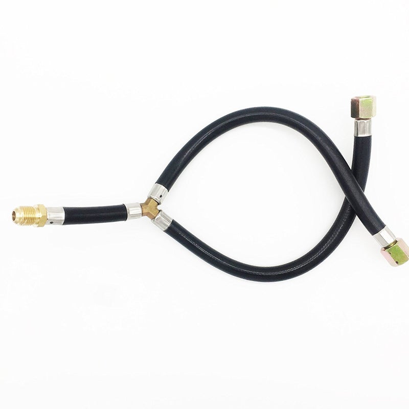 METER STAR 3/8" Flare Gas Barbecue Grill Connection Flexible Hose Low Pressure Y Splitter Hose Assemly Parts Inlet Pipe for BBQ Stove - Image 2